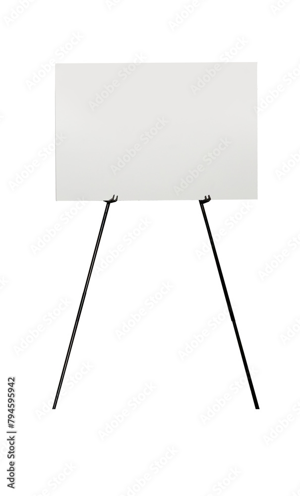 Easel with blank display. Space for copy. No background png. Easel with blank display. Space for copy. No background png.