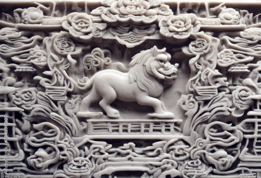 'Chinese photo carving pattern stone closeup style works traditional Design Wood Landscape Architecture Animals Lion Park China Beautiful Rock Tourism Decoration Craft Sculpture Decorative'