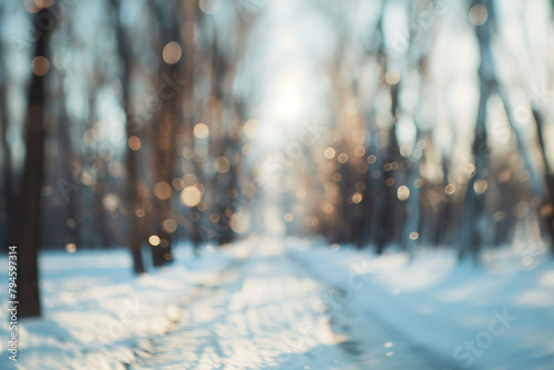 blurred photograph of winter. outoffocus photograph