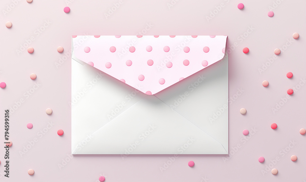 pink envelope with hearts