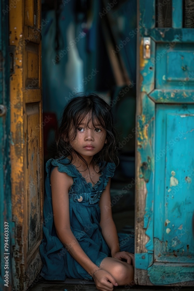 Portrait of an orphan, life, struggles, and resilience of a child without parents, navigating through challenges with hope and determination in a world of uncertainty Portrait of an orphan, life, struggles, and resilience of a child without parents, navigating through challenges with hope and determination in a world of uncertainty