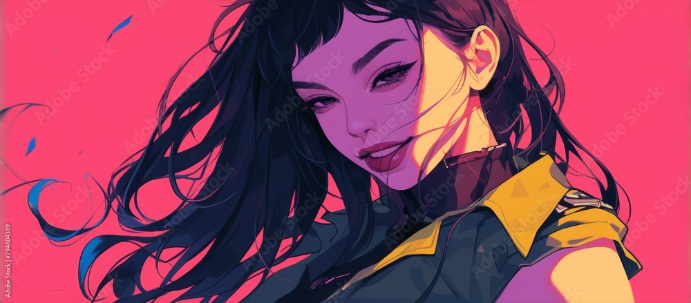 Confident Cool: An Anime Portrait with Style and Attitude