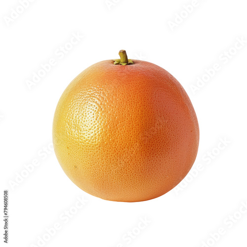 A grapefruit standing tall against a crisp transparent background perfectly isolated on transparent background