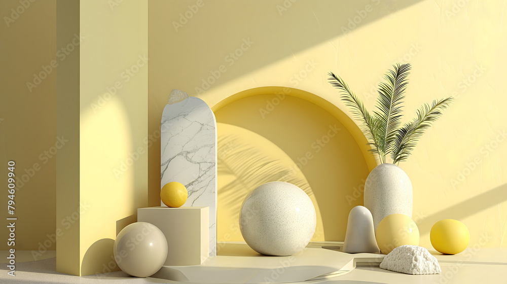 Fototapeta premium Easter breakfast setup with fresh eggs in a natural setting