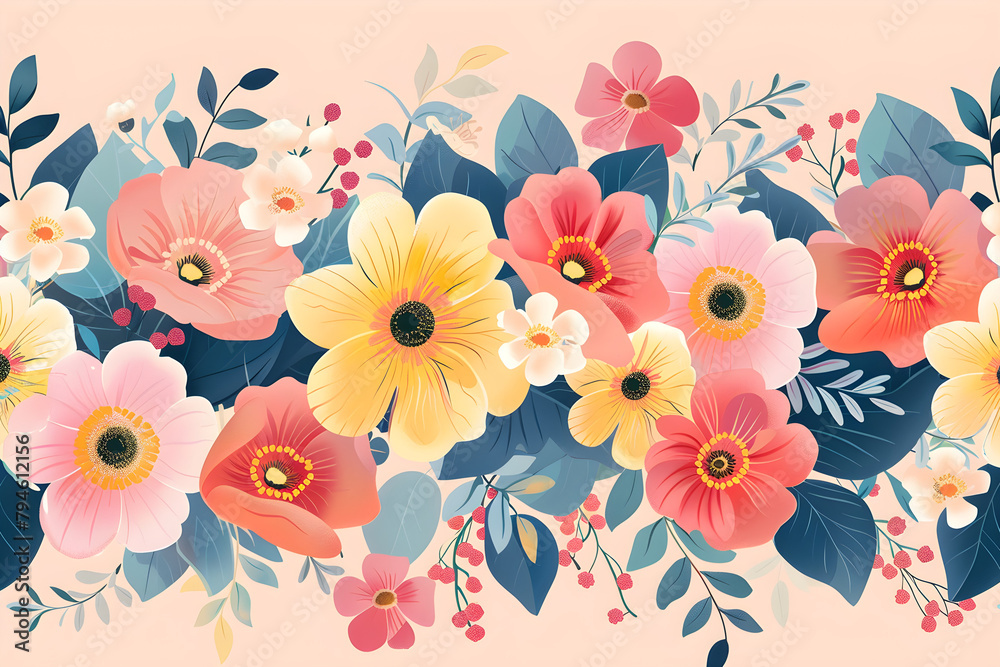 Colorful Spring Flowers Colorful Spring Flowers