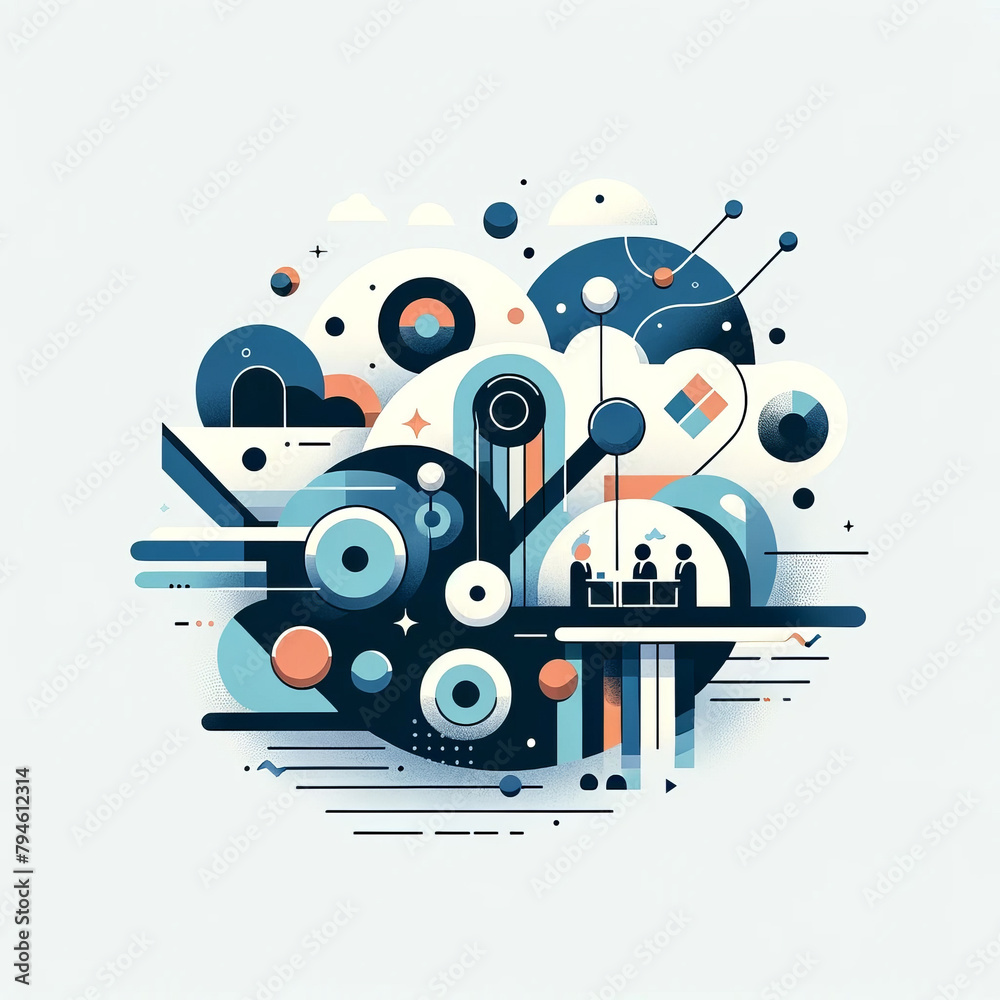 Obraz premium Abstract Art Corporate Teamwork