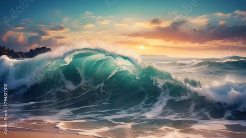 background with beautiful waves 