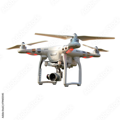 Drone with camera cut out image photo