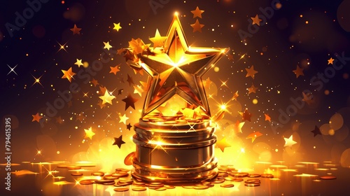 Celebrate the triumph of competition winners with a dazzling gold star statuette a lavish prize for top performing employees talented musicians and skilled athletes alike Whether it s a reco photo