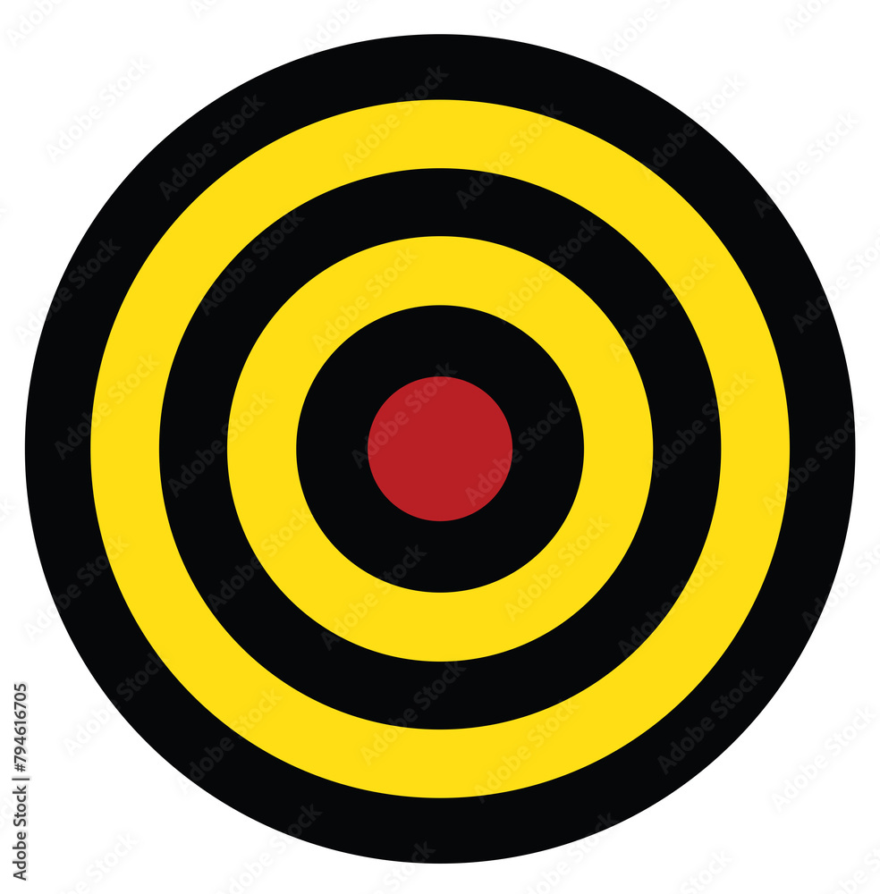 It is an illustration of a circular target board. It is an illustration of a circular target board.
