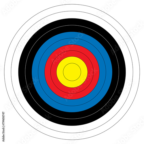 It is an illustration of a circular target board.