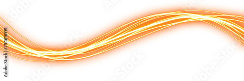 transparent orange glowing speed neon line effect