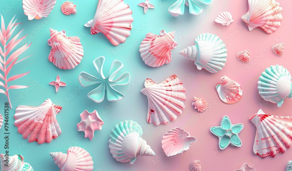 Abstract Tropical Render - Wallpaper - Banner design Abstract Tropical Render - Wallpaper - Banner design