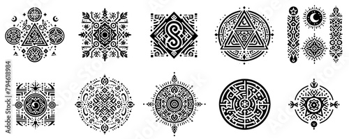 Amazigh Tribal Patterns: Minimalist Abstract Tattoos for Unique Designs Artworks
