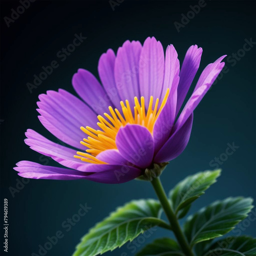 purple flower on a dark background 