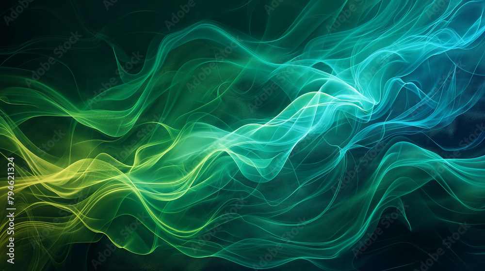 background with abstract green and blue waves background with abstract green and blue waves
