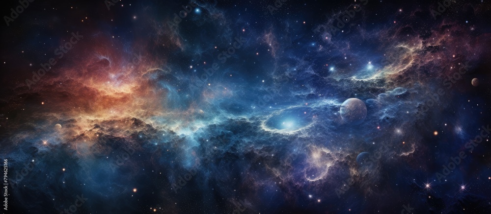 Fototapeta premium A stunning space landscape with sparkling stars resembling a galaxy