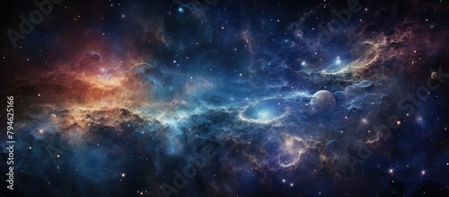 A stunning space landscape with sparkling stars resembling a galaxy