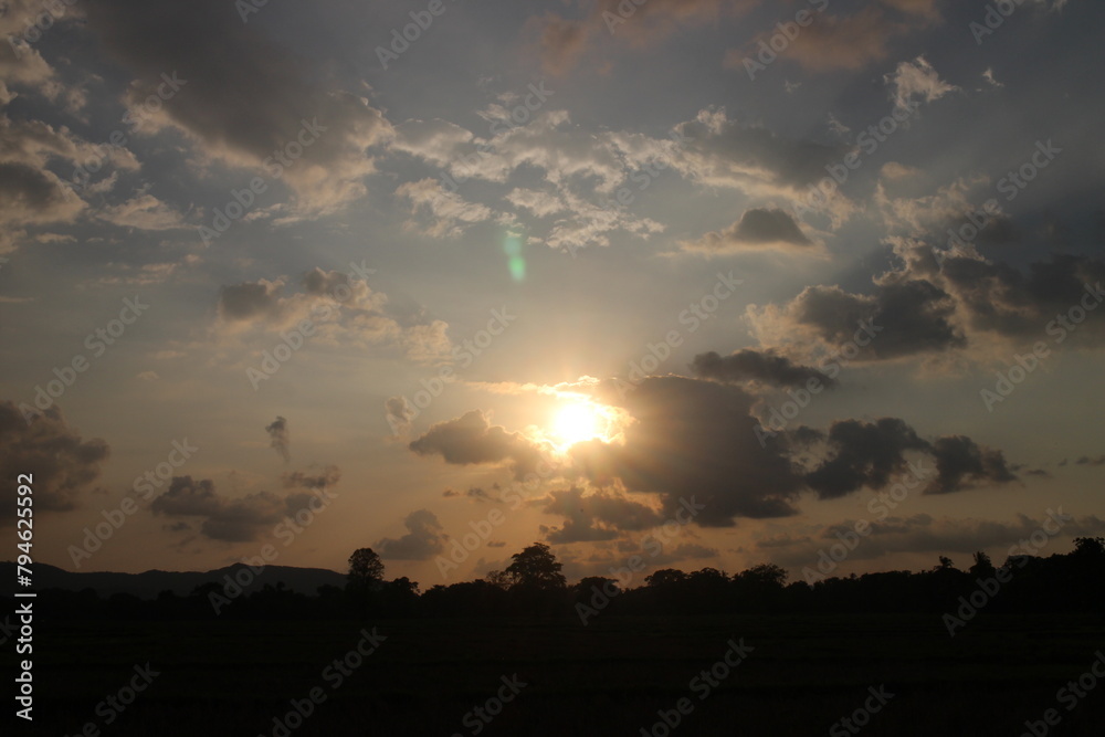 Sunset sky for background or sunrise sky and cloud at morning. Sunset sky for background or sunrise sky and cloud at morning.