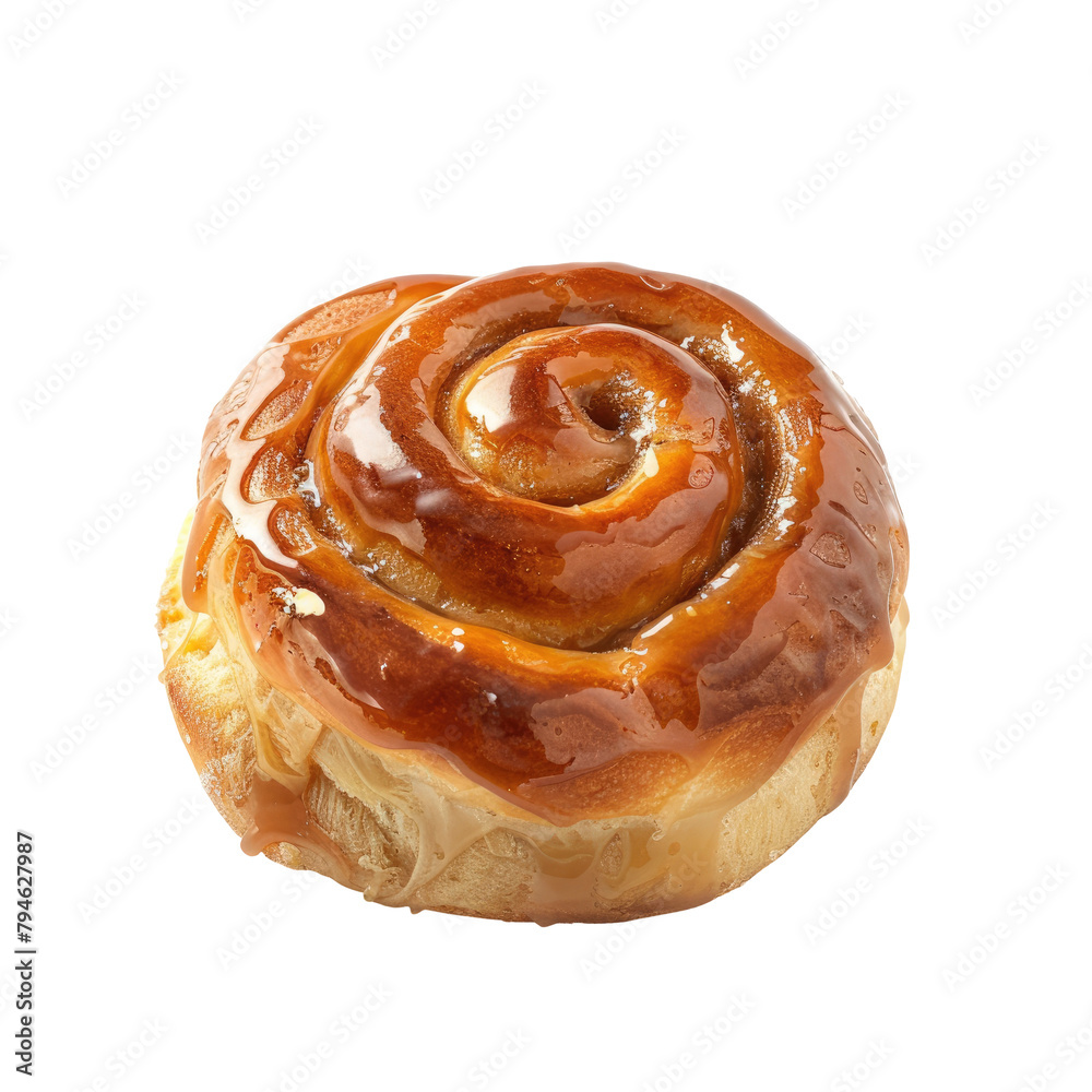 Fototapeta premium Delicious sweet bun set against a transparent background