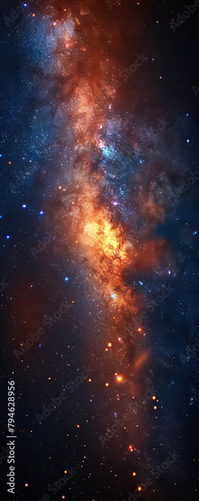 Fototapeta premium Dark Cosmos Stars Amidst the Shadows