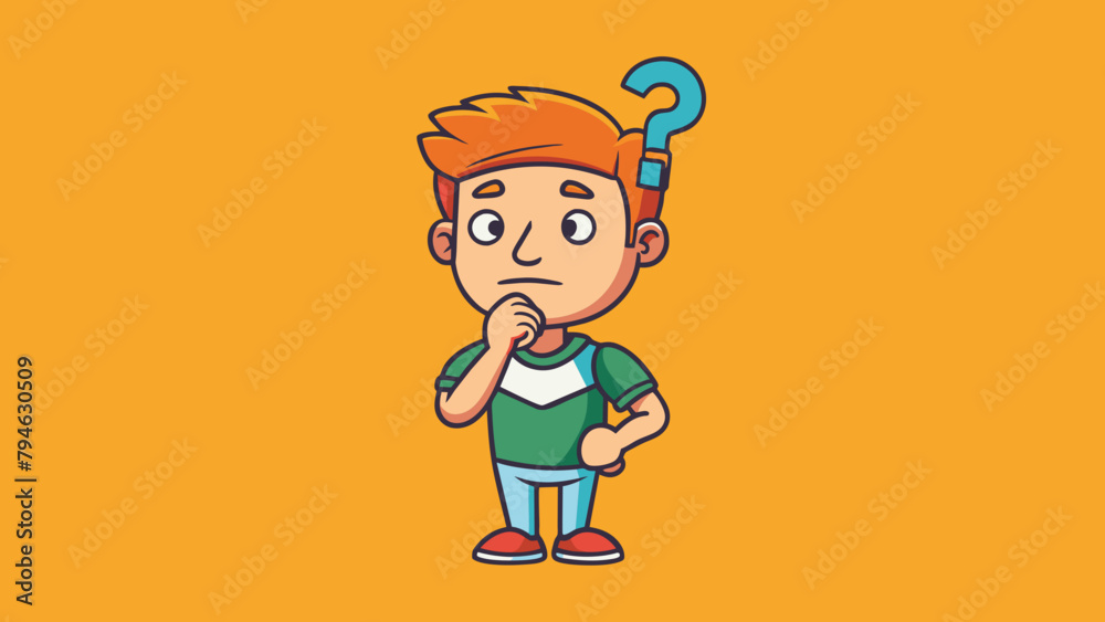 A man is very worried vector illustration A man is very worried vector illustration