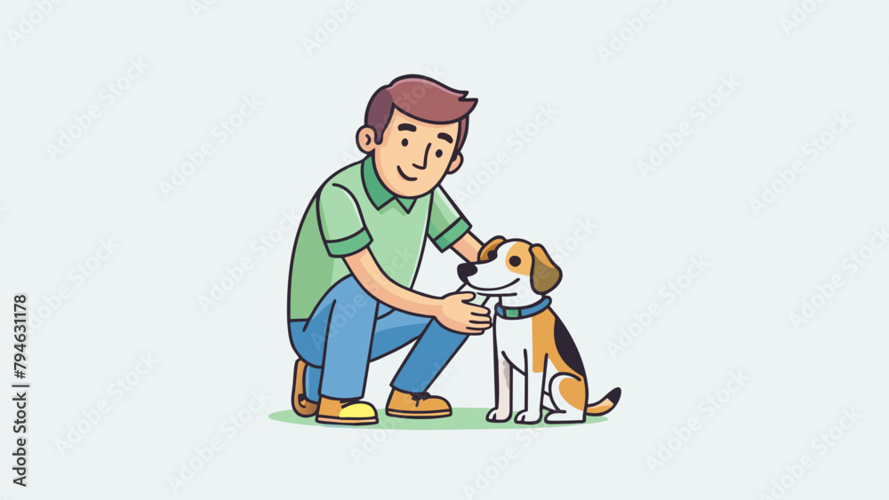 man with the dog cartoon vector illustration
man with the dog cartoon vector illustration
