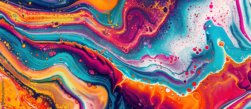 Abstract colorful liquid background