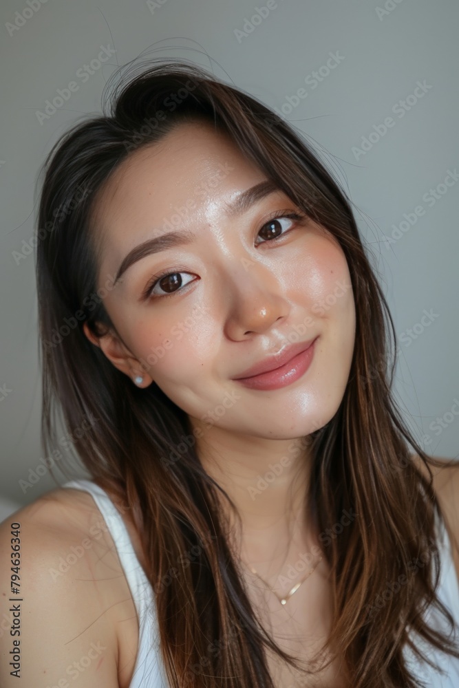 Fototapeta premium Bright and luminous skin after overnight sleeping mask
