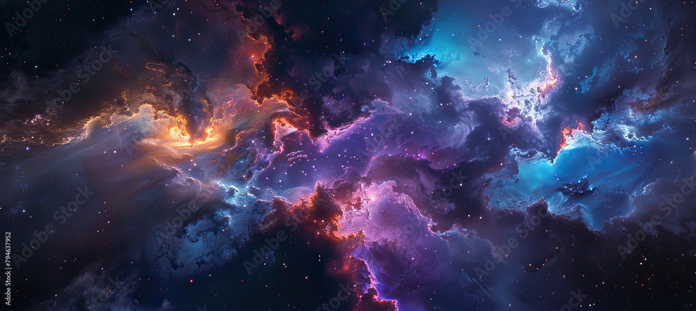 Obraz premium Galactic Vertigo A Cosmic Odyssey