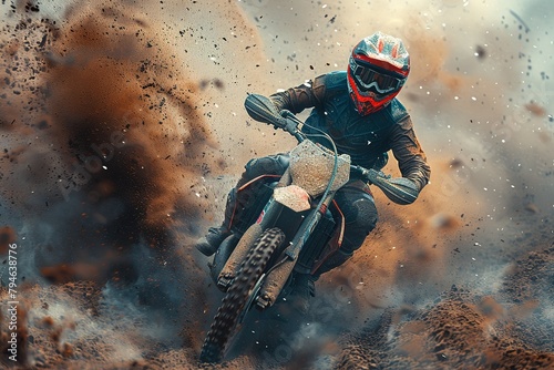 motorcycle motocross speed rider extreme dirt race sports bike action competition motorbike power racer