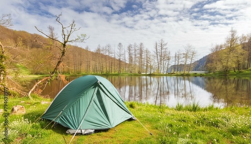 camping in the mountains mountain, outdoor, green, leisure, equipment, hiking, campsite, hike, tents, tourist, lake