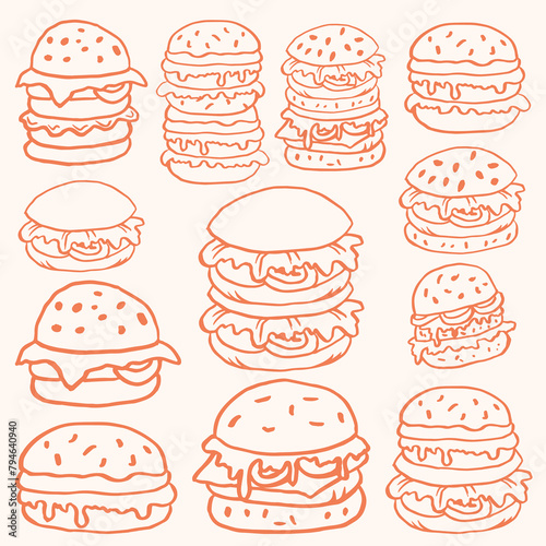 Set of Burger Collection.eps