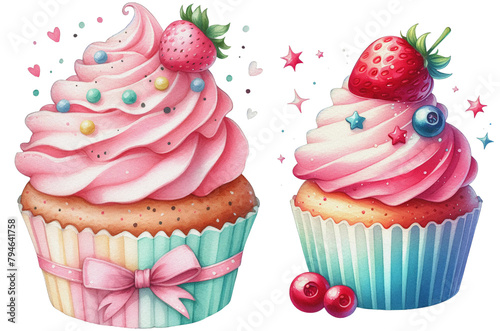 Cupcake sweet clipart  colorful cupcakes png