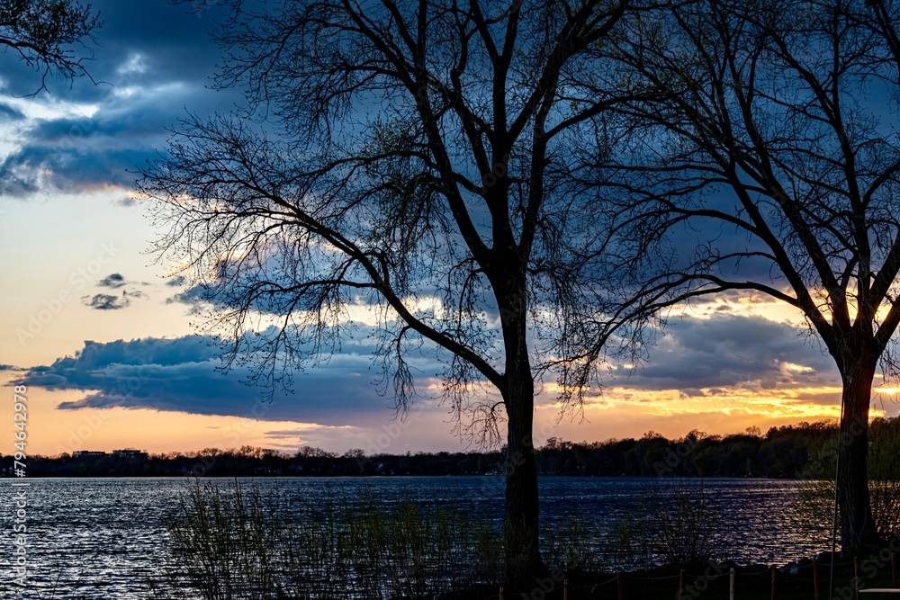 Lake Monona in Madison, WI at Sunset in Early Spring Lake Monona in Madison, WI at Sunset in Early Spring