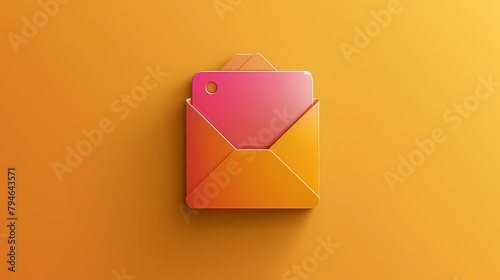 A clean and minimal document file icon on a solid orange background