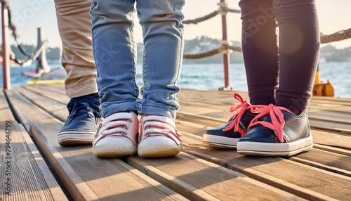 person walking on the beach wallpaper Low section of children feet on pier