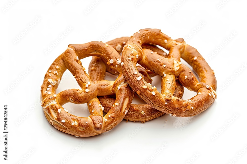 Bretzels cracker isolated on white background. Dry cracker cookies isolated. Salty snacks isolated on white background Bretzels cracker isolated on white background. Dry cracker cookies isolated. Salty snacks isolated on white background