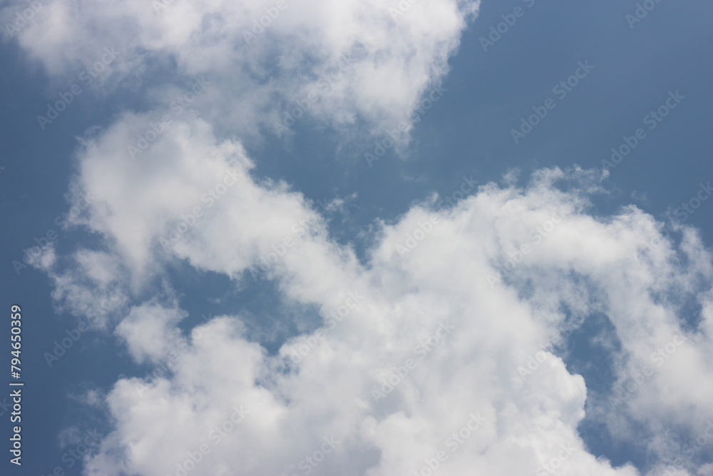 blue sky panorama background with tiny clouds