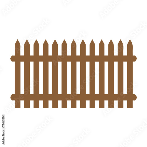 Fence icon set. Simple vector for web design isolated on white background.