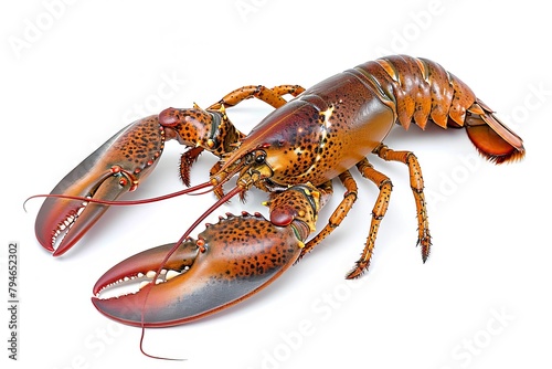 Lobster photo on white isolated background