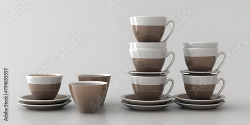 MIKASA Studio Kiln Ben Set 9 pieces Coffee Tea Cup Saucer & Dinner plates PF008 photo
