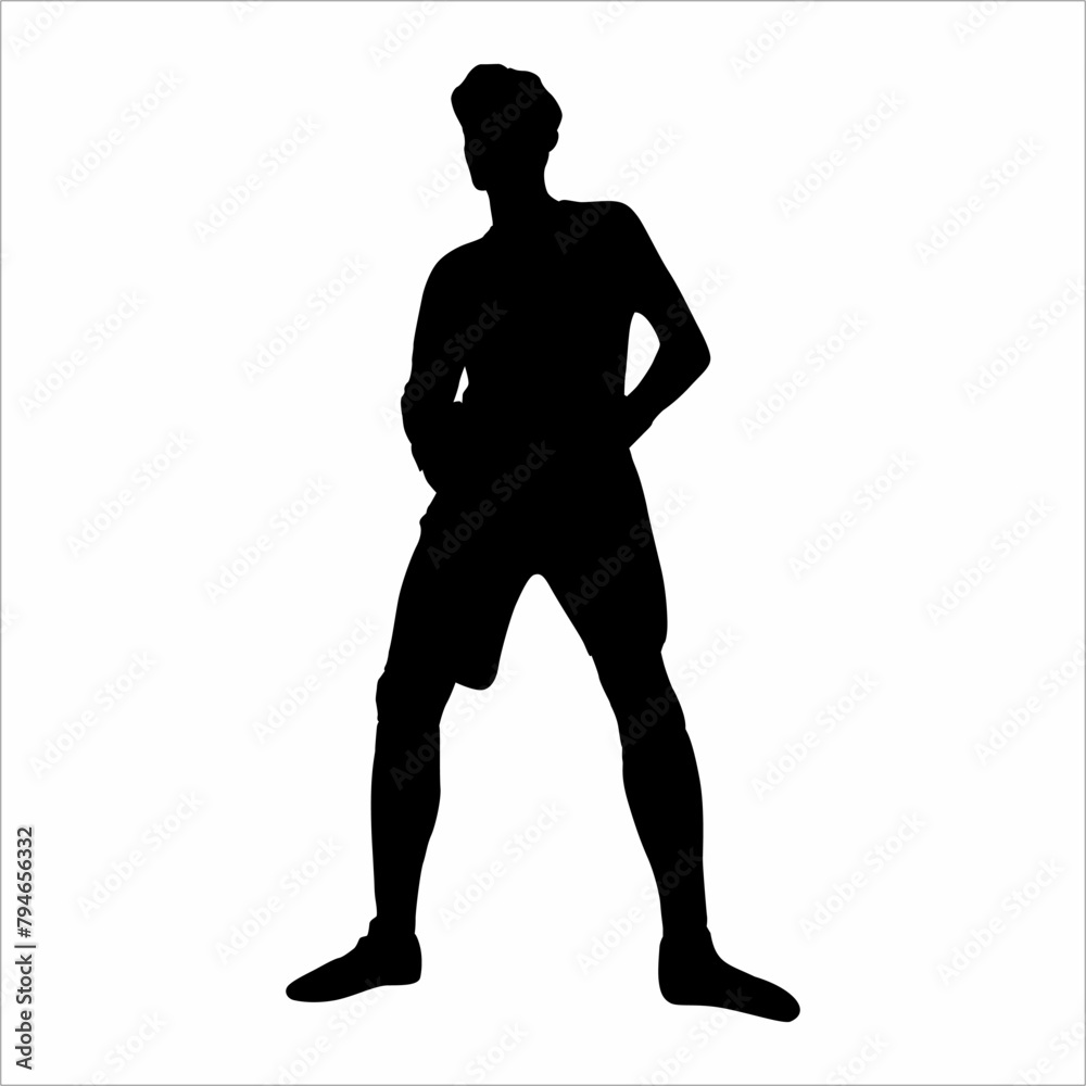 Silhouette of a football player Silhouette of a football player