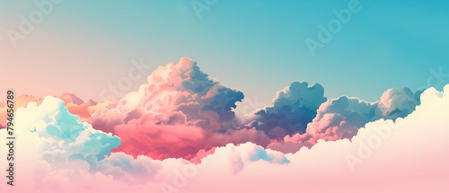 Colorful pastel clouds for background