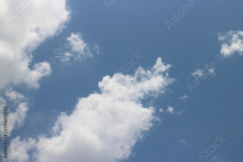 blue sky with clouds closeup