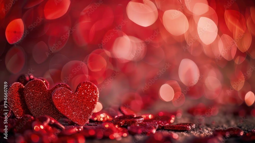 abstract red heart with shinny golden sparkling on background abstract red heart with shinny golden sparkling on background