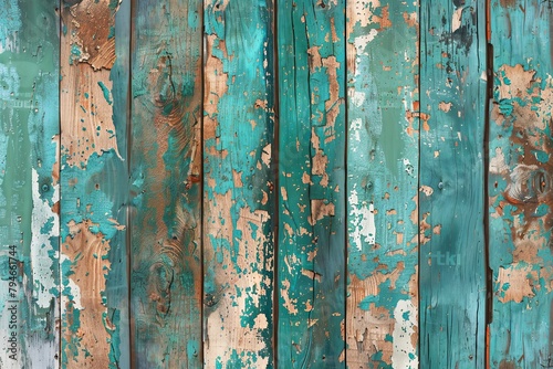 Weathered Teal Wooden Texture
