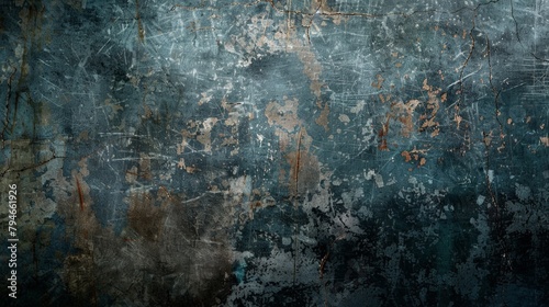 A grunge texture with scratches, stains, and rough edges, providing an edgy and raw counterpoint to the main subject.