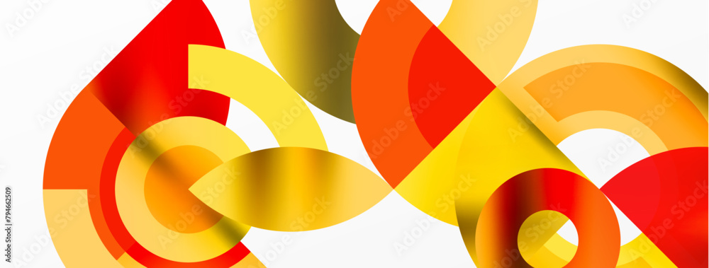 A vibrant display of colorfulness with circles and triangles in shades of orange, amber, and yellow, creating a dynamic pattern resembling a leaf or petal in an artful composition A vibrant display of colorfulness with circles and triangles in shades of orange, amber, and yellow, creating a dynamic pattern resembling a leaf or petal in an artful composition
