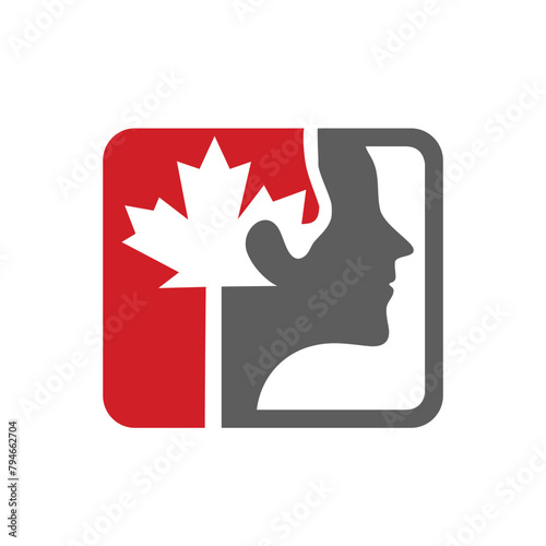 maple leaf with face